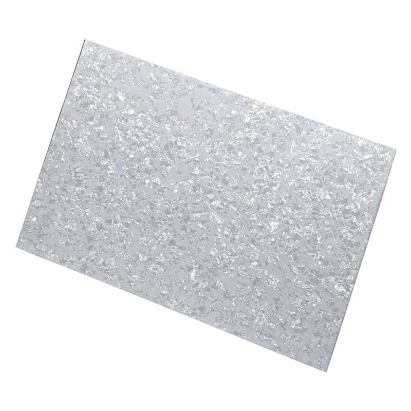 FLEOR 11.4 x 17 Inch Blank Guitar Bass Pickguard Sheet DIY Guitar Pickguard Backplate Scratch Plate Material,4Ply White Pearl - Image 3